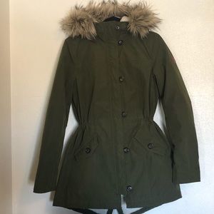 Hollister parka Sherpa lined coat